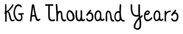 KG A Thousand Years font